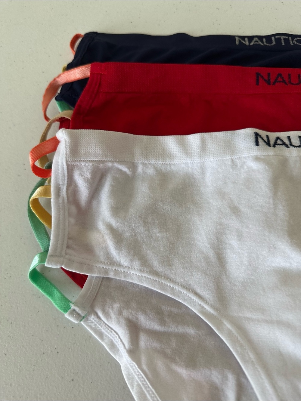Nautica Cotton Bikini Briefs - uWhite, Red, Navy (3 Pack) size 1X/ NWOT 1148 - Picture 2 of 4